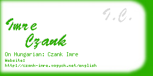 imre czank business card